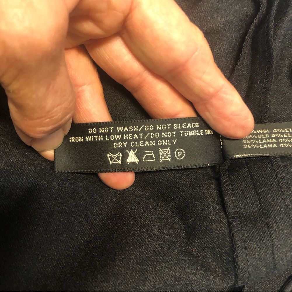 Ralph Lauren Women’s Pant Side Zip Wool Blend Flat Front Trouser Deep Gray - Picture 5 of 6